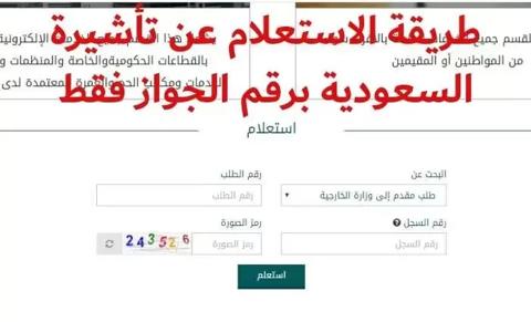 الاستعلام عن تأشيرة السعودية برقم الجواز