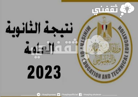 رابط نتيجة الثانوية العامة 2023 برقم الجلوس فقط الفَعَّالْ من موقع وزارة التربية والتعليم الرسمي لنتائج الامتحانات thanwya.emis