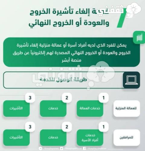 الاستعلام عن تأشيرة الخروج نهائي 