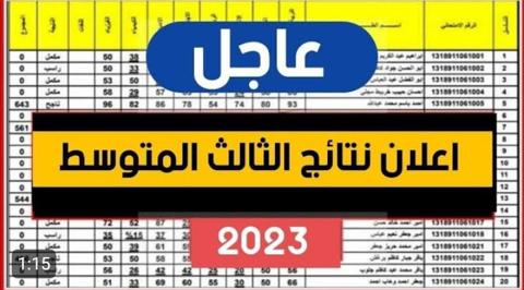 عاجل ظهور نتيجة الثالث المتوسط العراق 2023 رسمياً الرابط والخطوات الآن