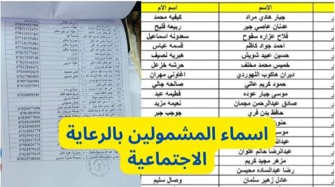 استعلم الآن عن أسماء الرعاية الاجتماعية 2023 من خلال منصة مظلتي بالعراق 