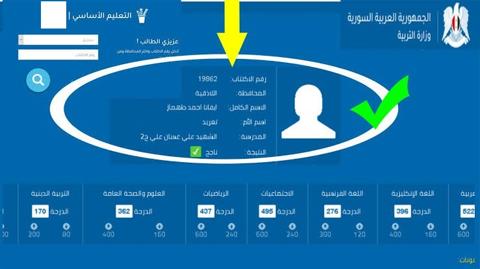 استخراج نتائج التاسع سوريا 2023