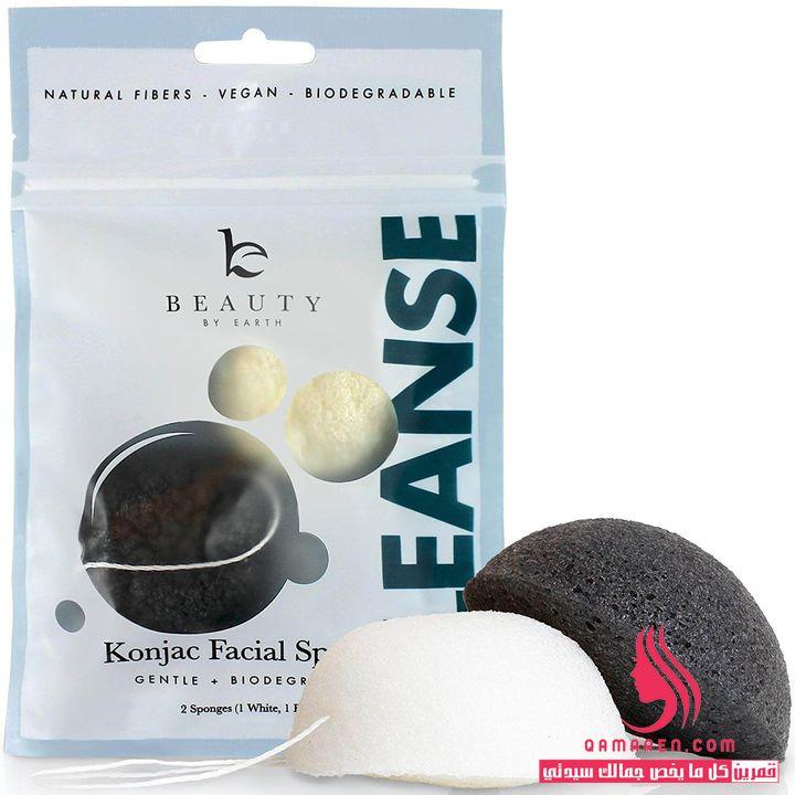 Beauty by Earth Konjac Facial Sponge, 2 Pack Set