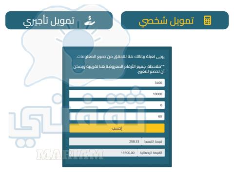 قسط شهري 260 ريال قرض شركة الأولى للتمويل