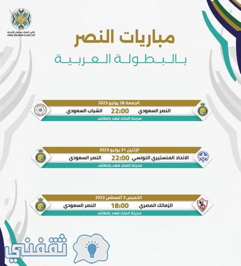 مباريات النصر السعودي في كأس الملك سلمان للأندية الأبطال (دوري أبطال العرب)