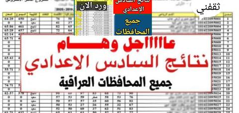 نتائج السادس الاعدادي 2022 الدور الأول لجميع المحافظات العراقية