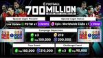 700 مليون تحميل لعبة Efootball 2024 حملة هدايا