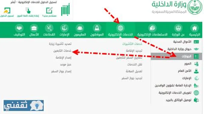 شرح آلية الاستعلام عن تأشيرة خروج نهائي مقيم