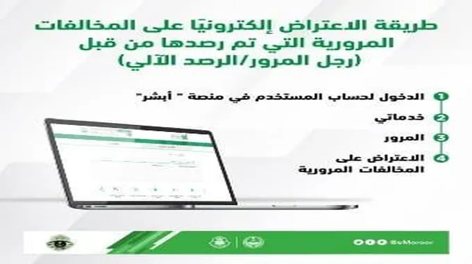 خطوات وشروط الاعتراض إلكترونيًا على المخالفات