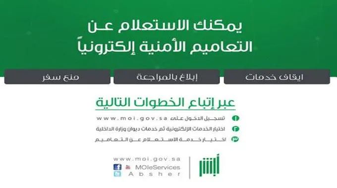 خطوات الاستعلام عن إيقاف الخدمات أبشر Absher.Sa