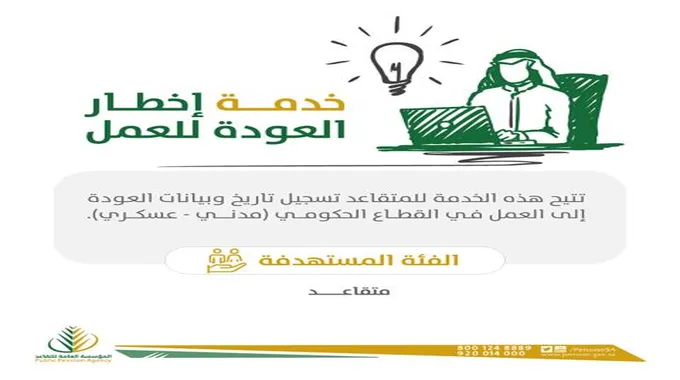 خطوات تمكن المتقاعد من تسجيل تاريخ وبيانات