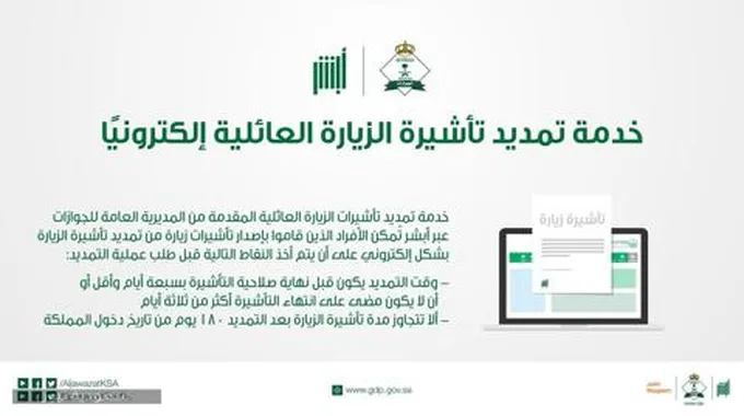 إدارة الجوازات السعودية توضح إمكانية تمديد