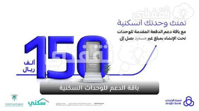 باقة الدعم للوحدات السكنية من مصرف الراجحي