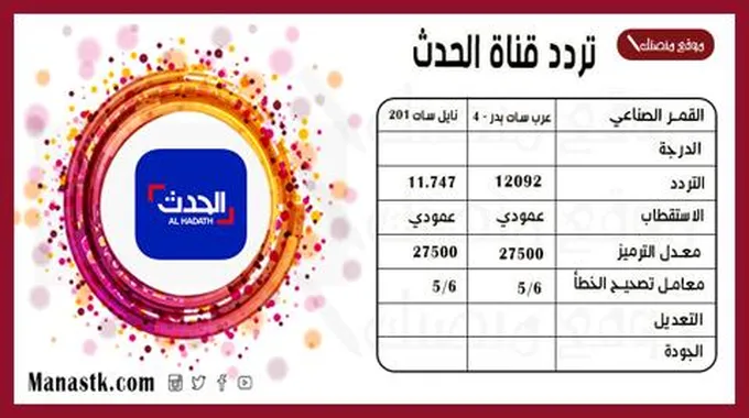 تردد قناة الحدث الجديد 2024 Al Hadath Tv على