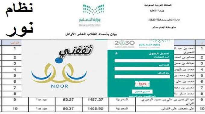 نظام نور من غير رقم سري برقم الهوية 1444 الاستعلام عن النتائج 👈 إشعارات كشوف