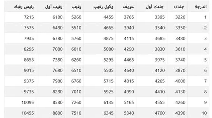 سلم الرواتب العسكريين الجديد 2023 في المملكة