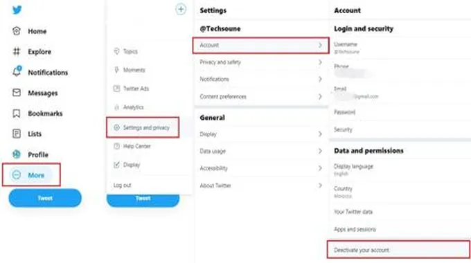 طريقة حذف حساب تويتر نهائيا من الجوال بعد