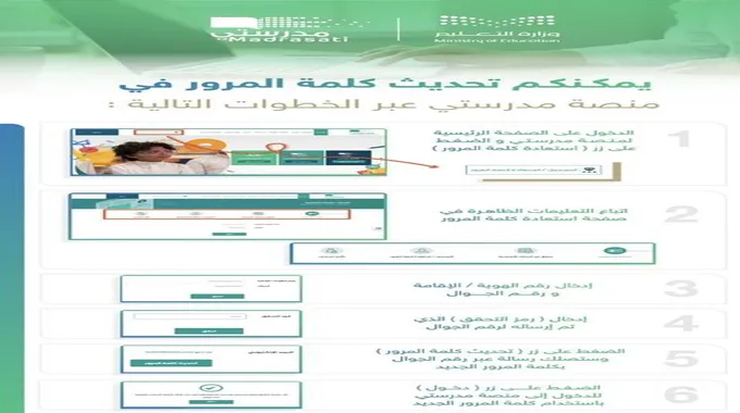 كيف طريقة تحديث كلمة المرور في منصة مدرستي؟