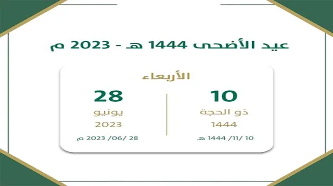 متى موعد عودة الموظفين بعد عيد الأضحى 2023 في